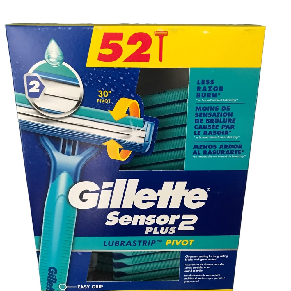 New Gillette Sensor2 Plus Disposable Razors - 52 Count - Picture 2 of 2